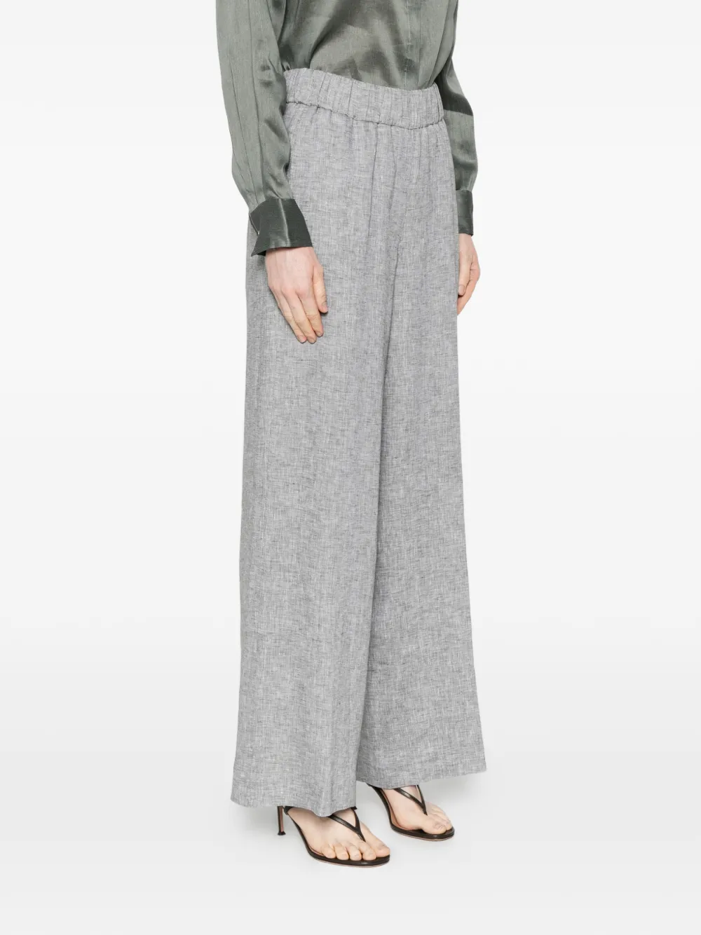 Peserico Broek met elastische tailleband Grijs