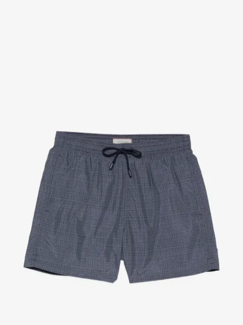 Canali drawstring patterned swim shorts
