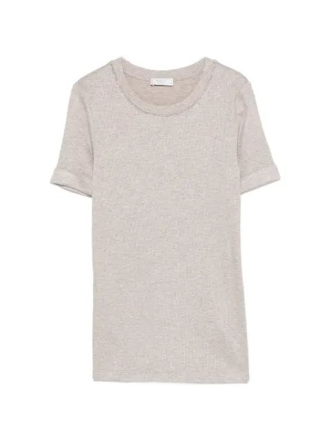 Peserico embellished round neck T-shirt