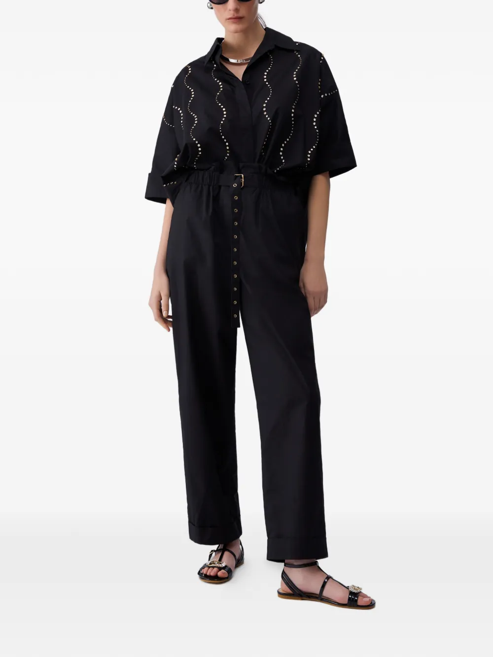 LIU JO blouse met korte mouwen Zwart