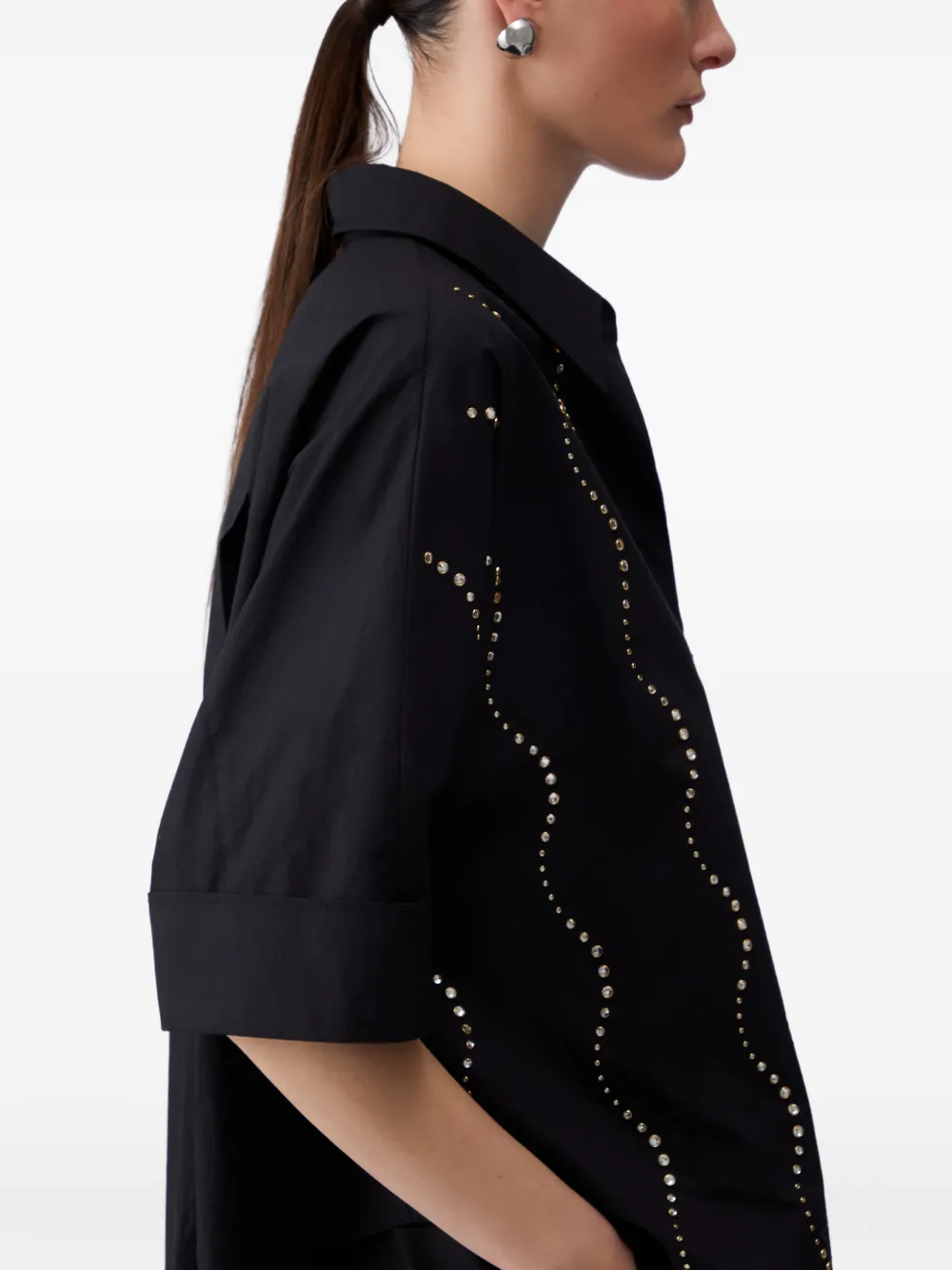 LIU JO blouse met korte mouwen Zwart