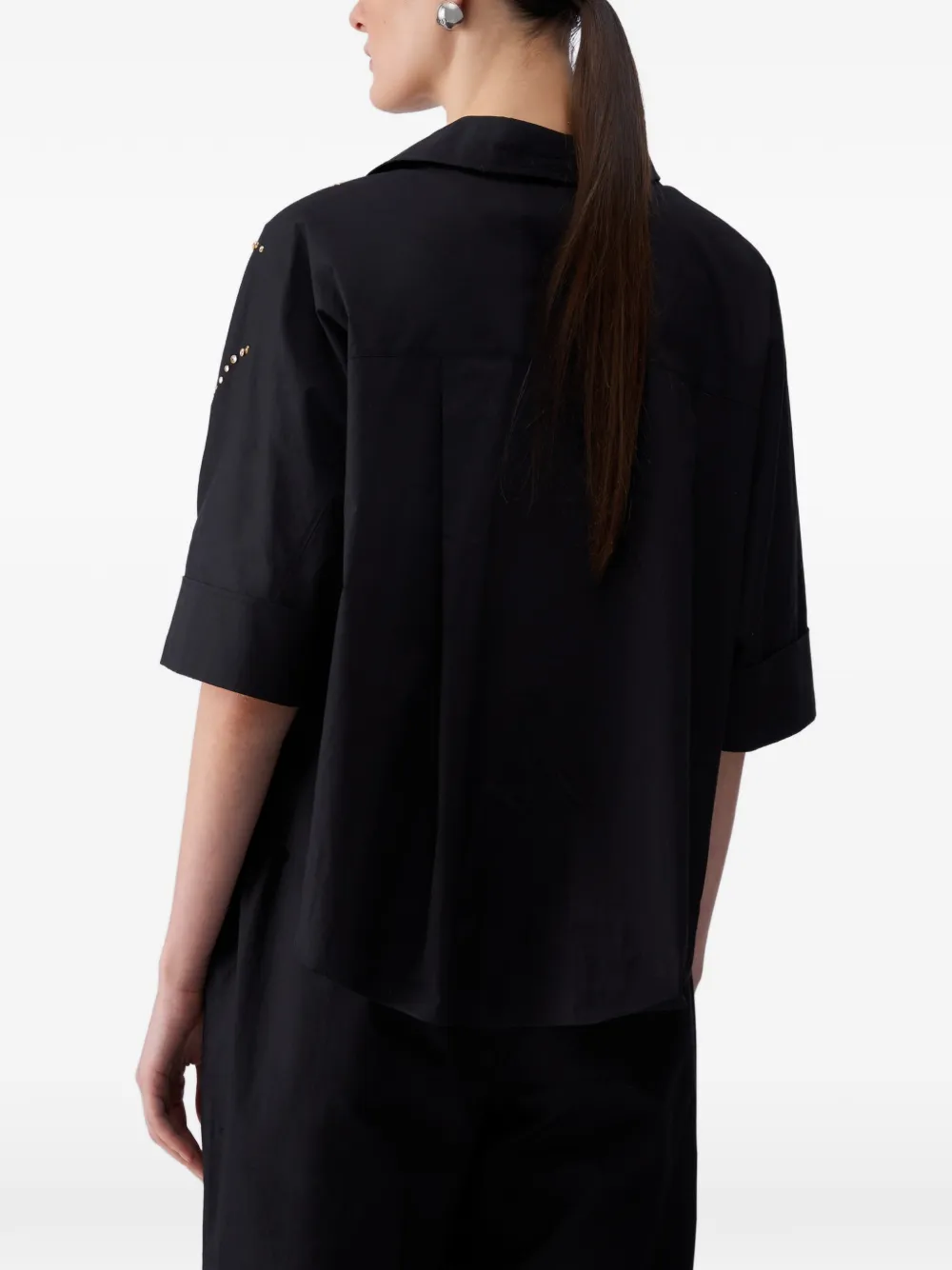 LIU JO blouse met korte mouwen Zwart