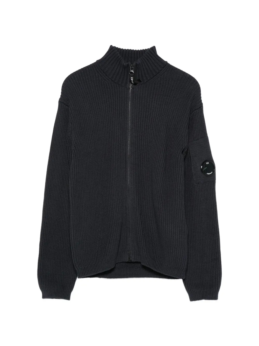 C.P. Company Kids Lens-detail ribbed sweater - Blu