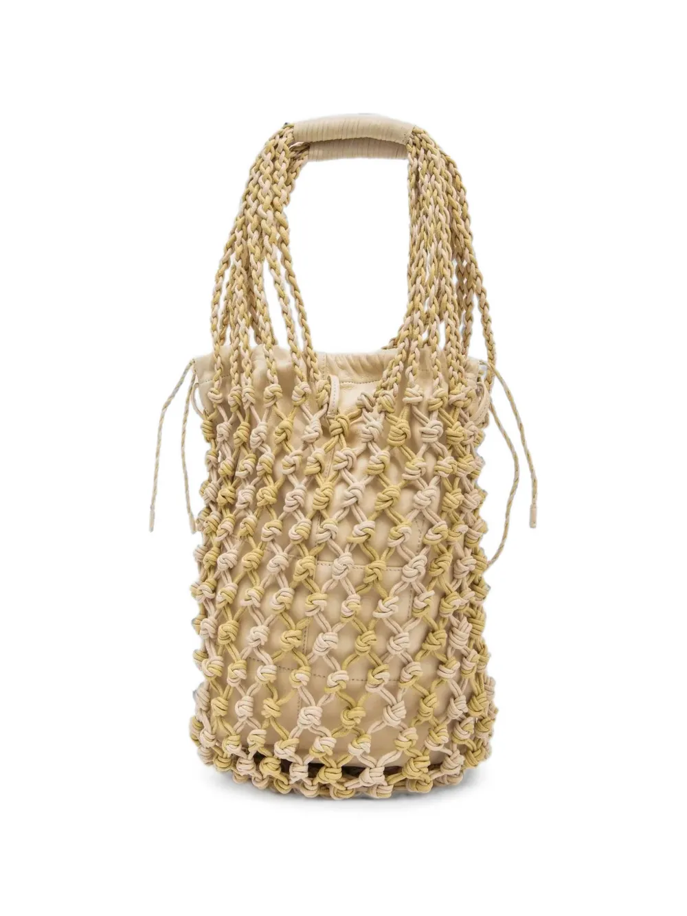 Alysi knotted-mesh shoulder bag - Toni neutri
