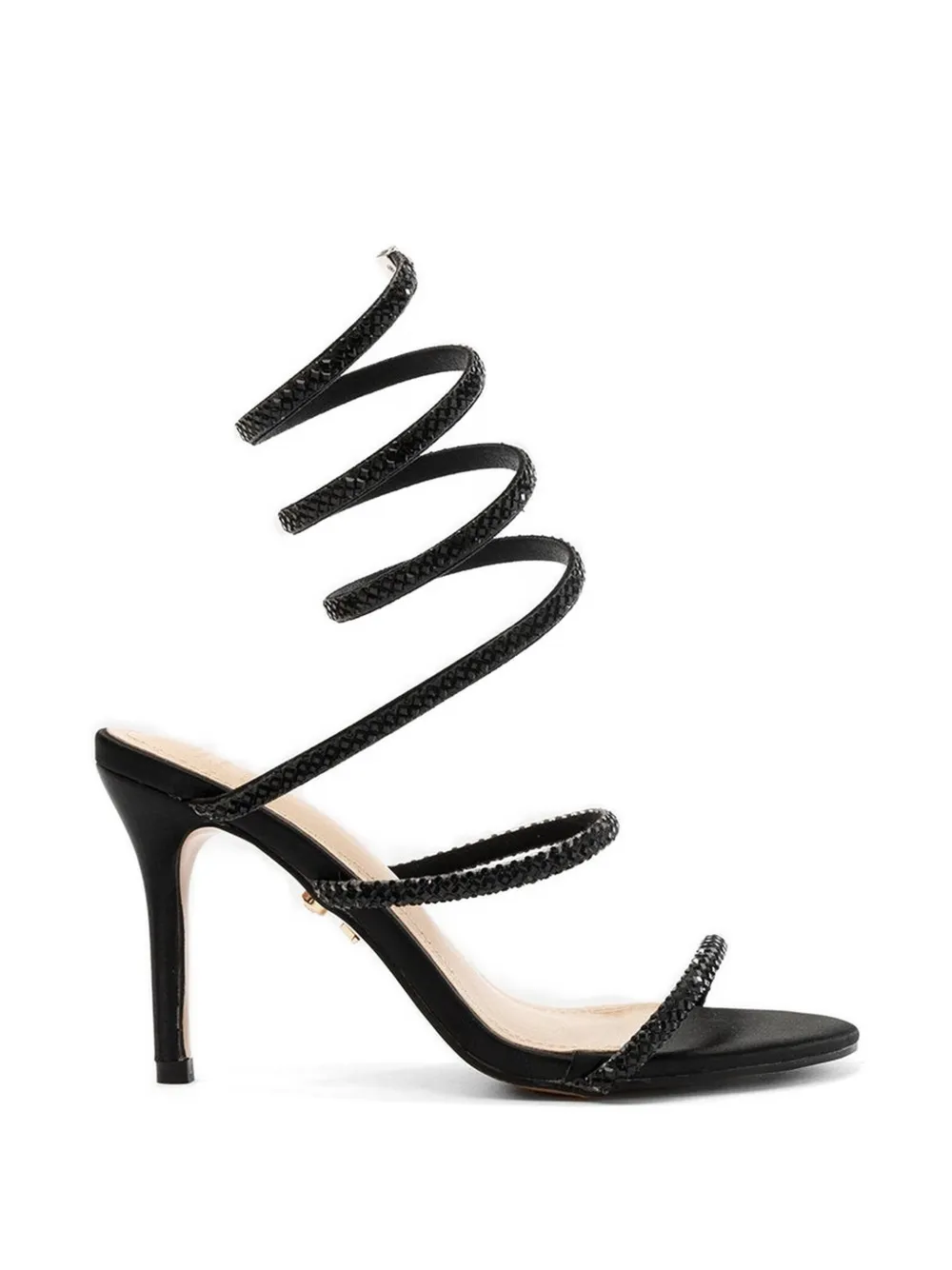 TWENTY FOURHAITCH Zeja verfraaide sandalen met bandjes Zwart
