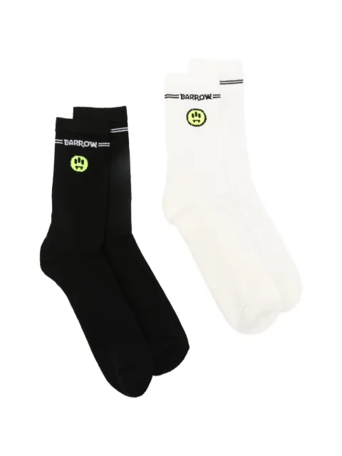 BARROW ribbed logo socks (set of two)