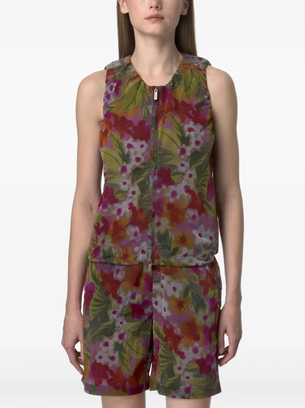  K-way Camisa Alize Con Estampado Floral - Verde 