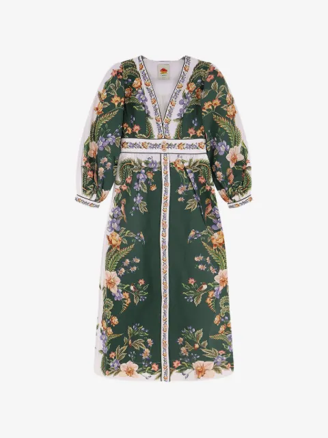 FARM Rio floral V-neck dress