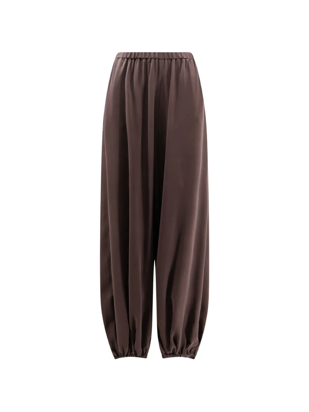 Alysi Baloon silk trousers - Marrone