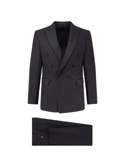 Corneliani double-breasted peak-lapel blazer wool suit