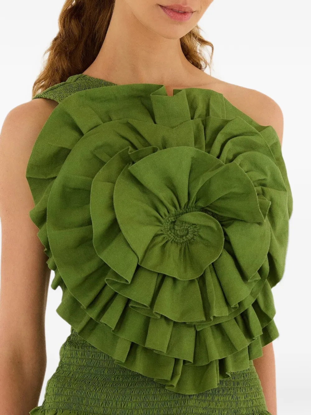 FARM Rio Asymmetrische top Groen