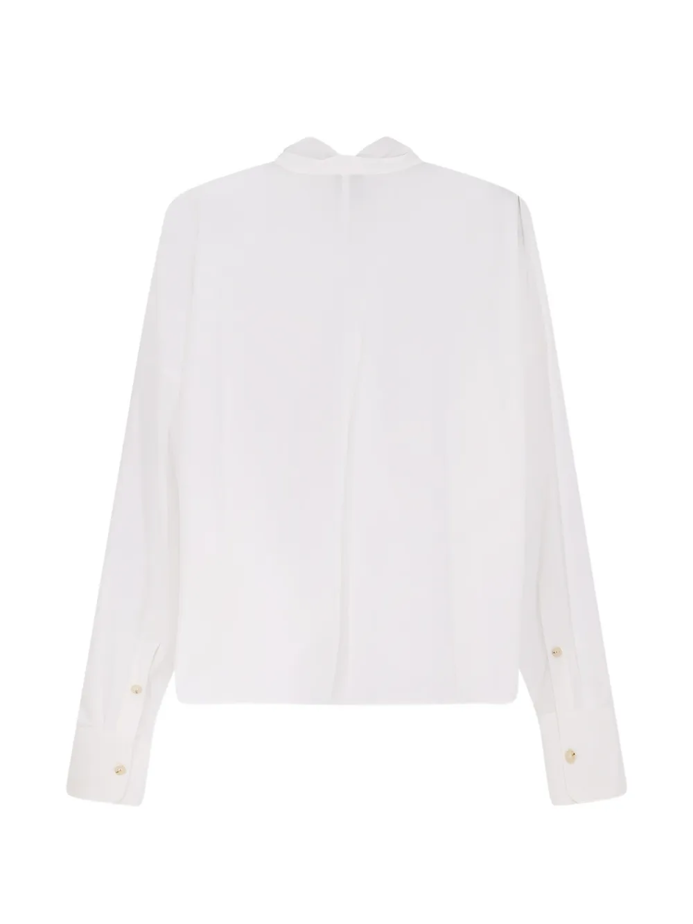 Alysi Blouse met V-hals en strik Wit