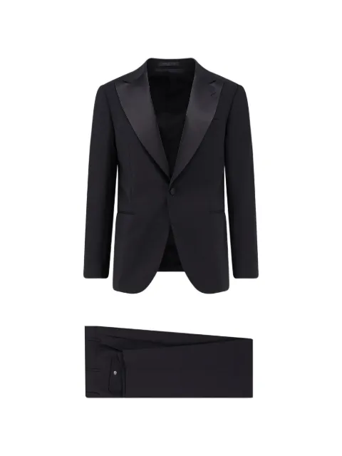 Corneliani satin lapel single-breasted suit