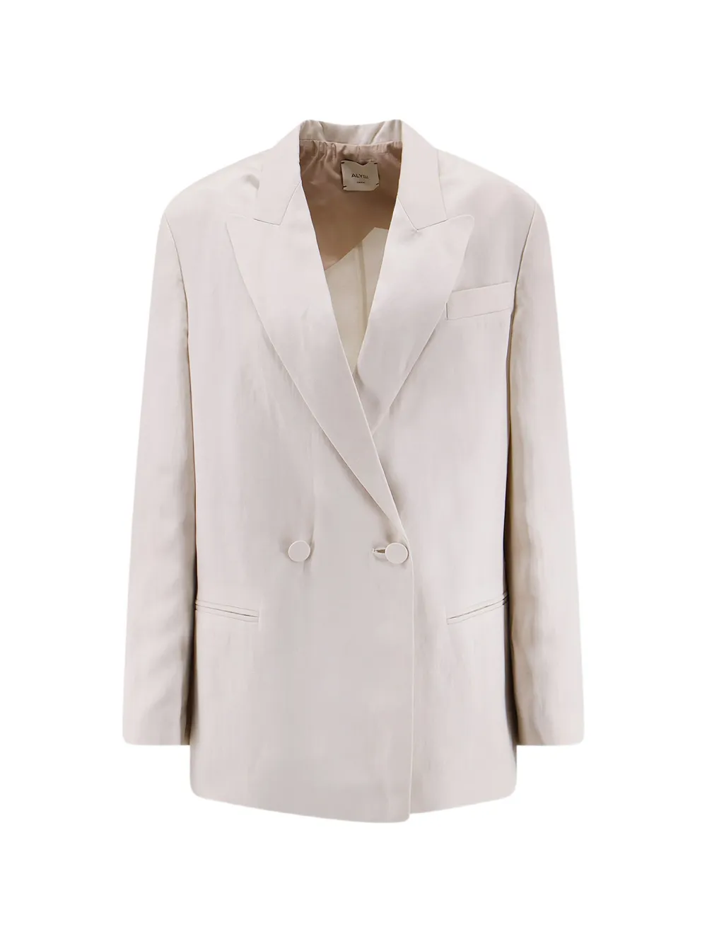 Alysi double-breasted peak-lapel blazer - Toni neutri
