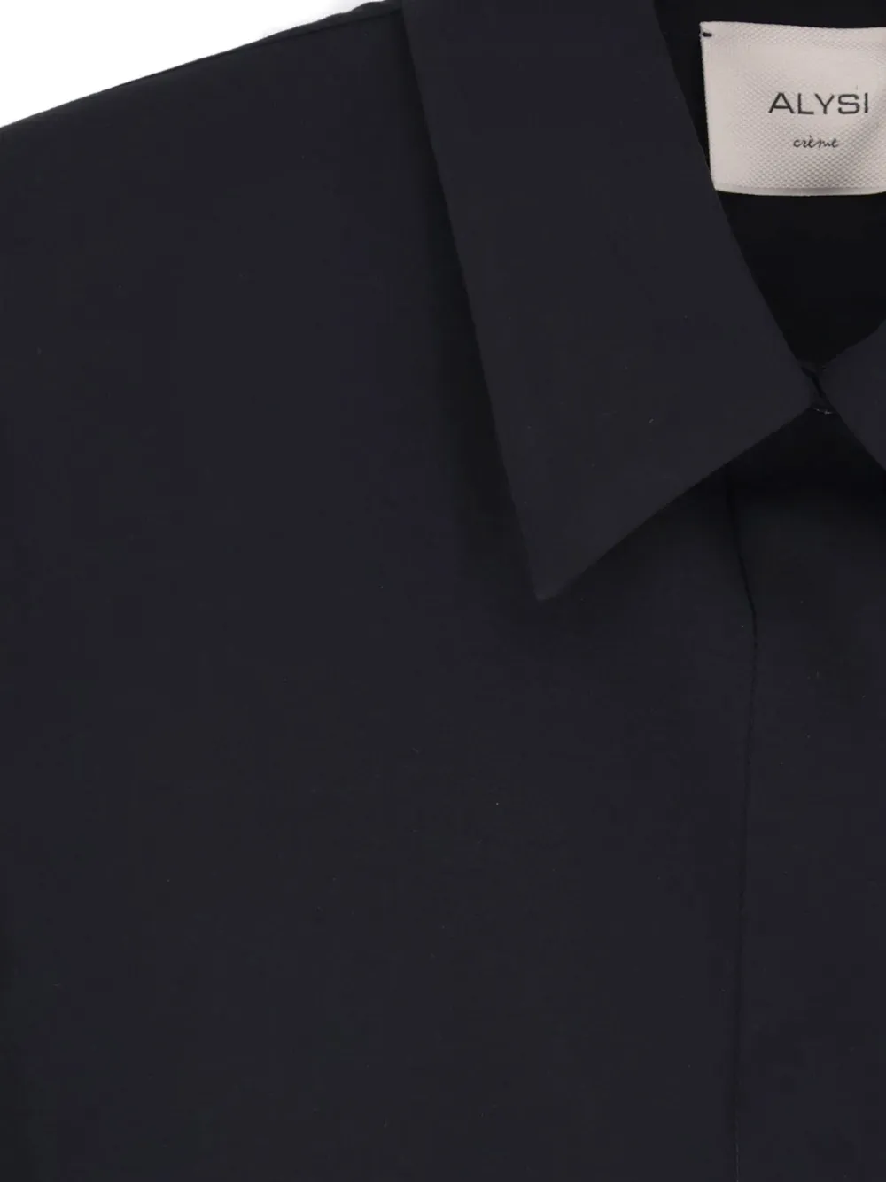  Alysi Pointed-collar Short-sleeves Shirt - Black 