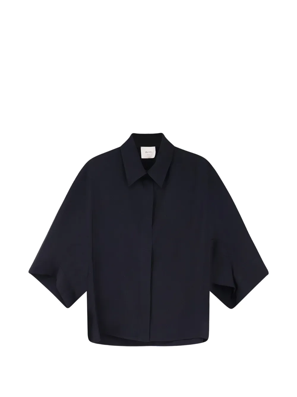 Alysi pointed-collar short-sleeves shirt - Nero
