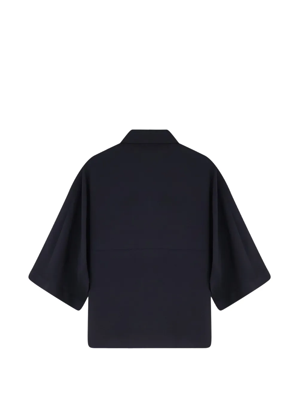  Alysi Pointed-collar Short-sleeves Shirt - Black 