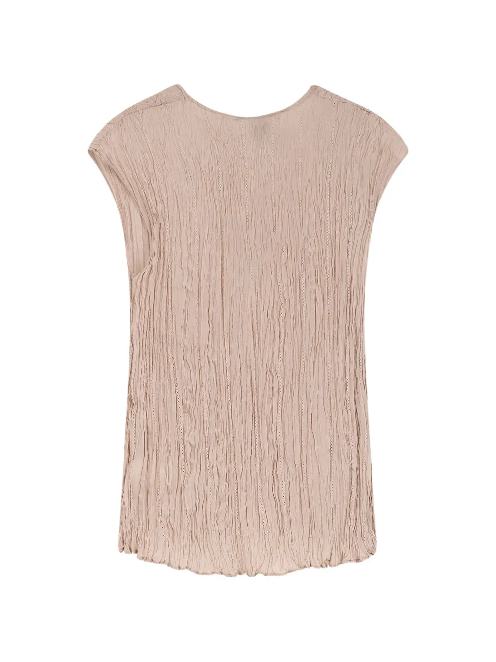 Round-Neck Textured Top