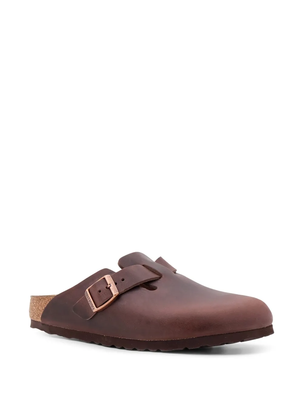 Birkenstock Boston leren muiltjes Bruin