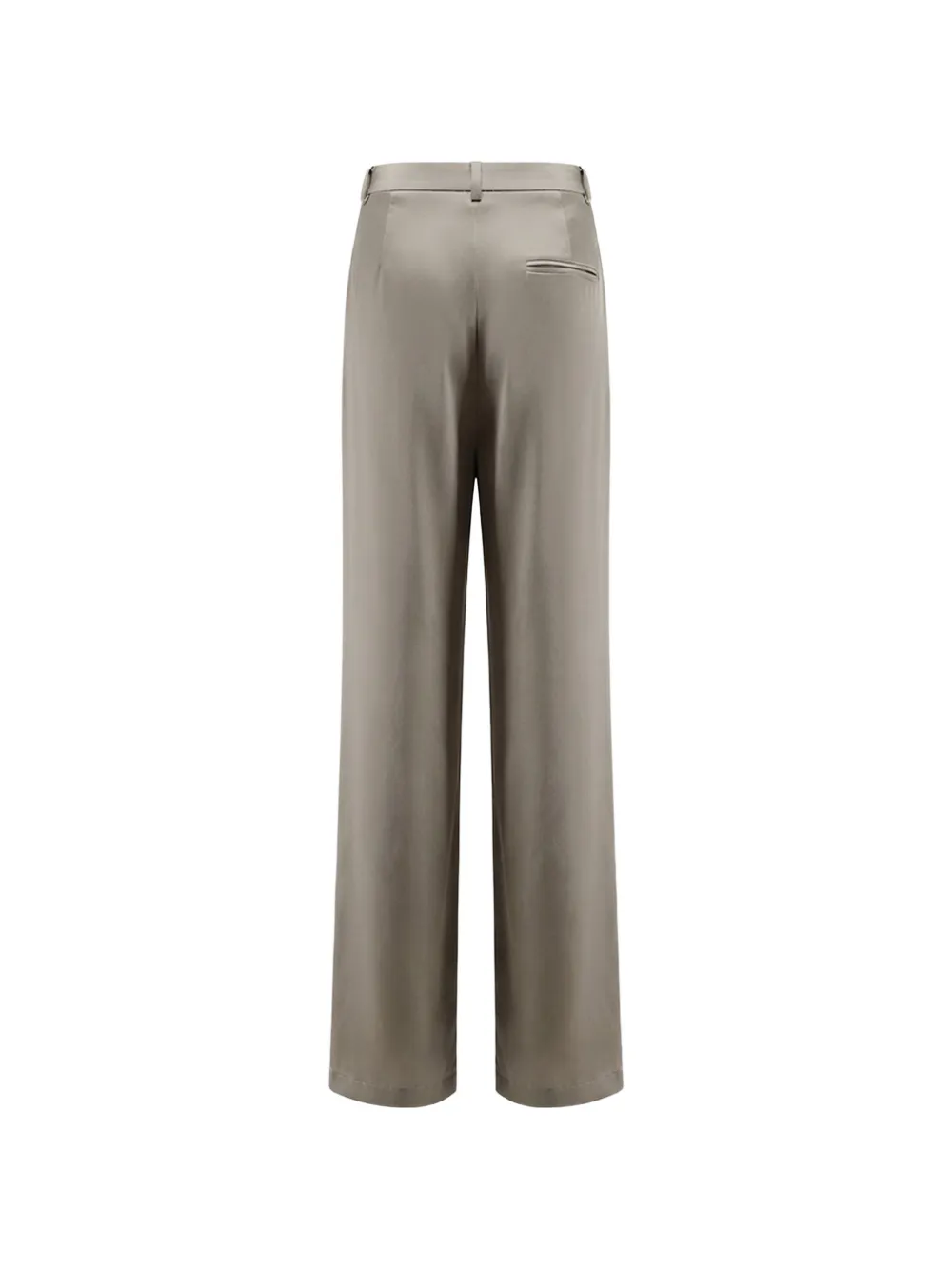  Alysi Rear Welt-pocket Palazzo Pants - Grey 