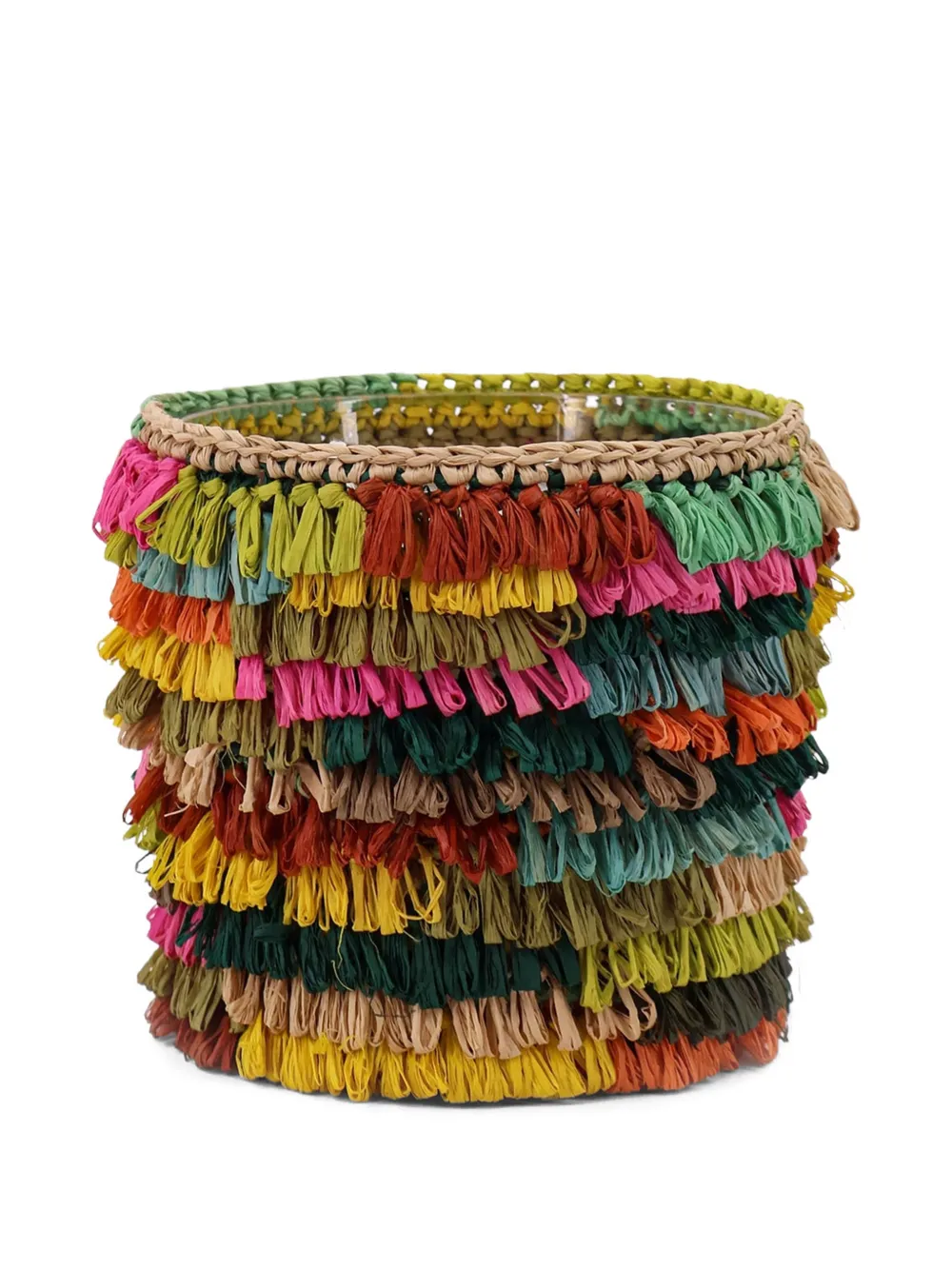 IBELIV Mittelgroße Duftkerze mit Raffiabast (290g) - Grün