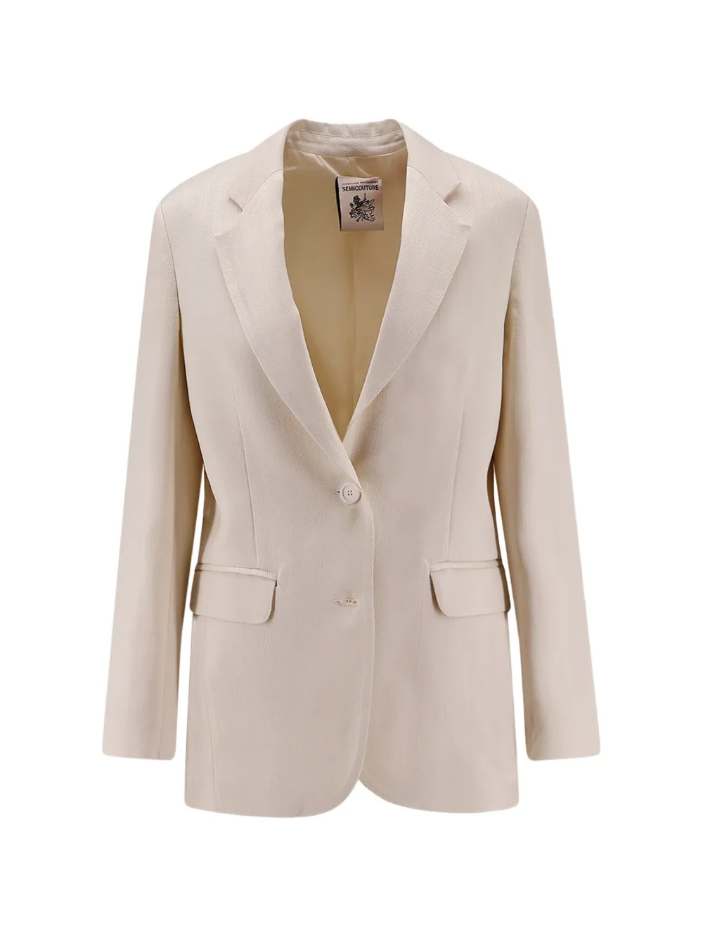 Semicouture two-button flap pocket blazer - Toni neutri
