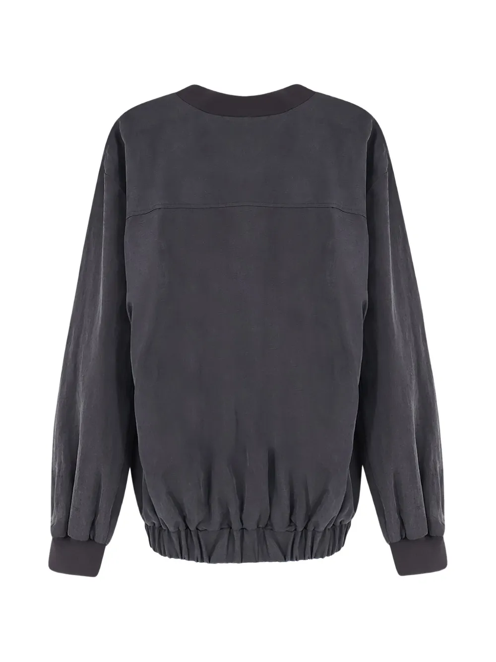  Alysi Ribbed Knit Bomber - Grey 