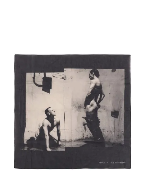 Rick Owens DRKSHDW printed logo scarf