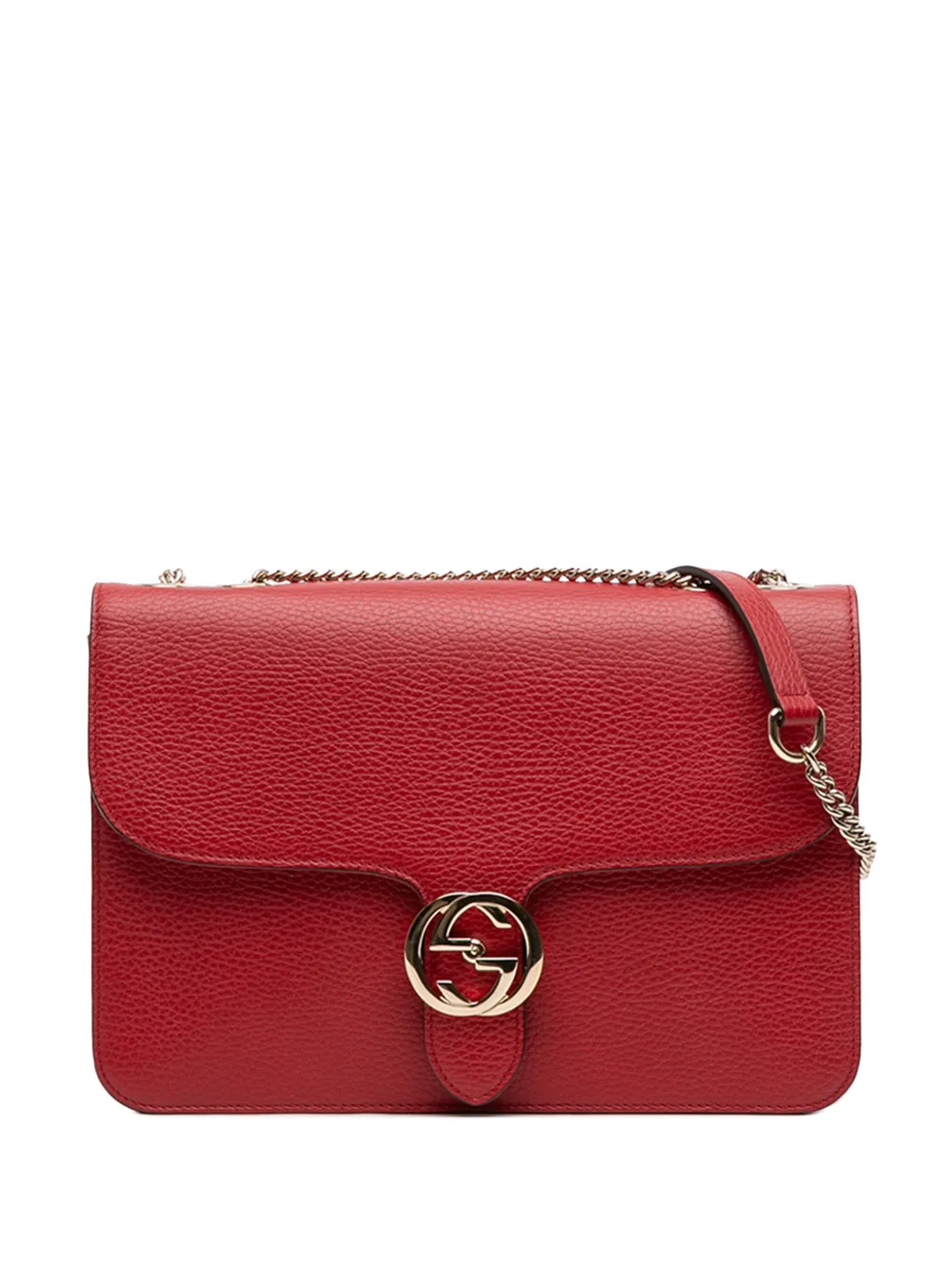 Gucci Pre-Owned 2016-2025 Medium Dollar Calfskin Interlocking G crossbody bag - Rosso