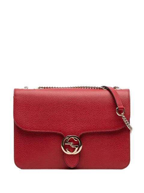 Gucci Pre-Owned bolsa crossbody Dollar Interlocking G mediana en piel de becerro 2016-2025