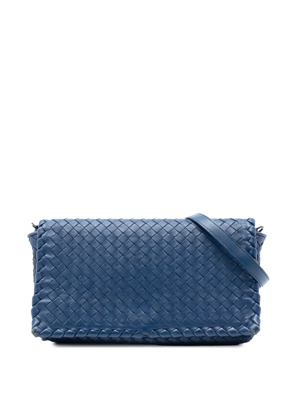 Bottega Veneta Pre-Owned 2012-2026 Nappa Intrecciato Flap crossbody bag - Blu