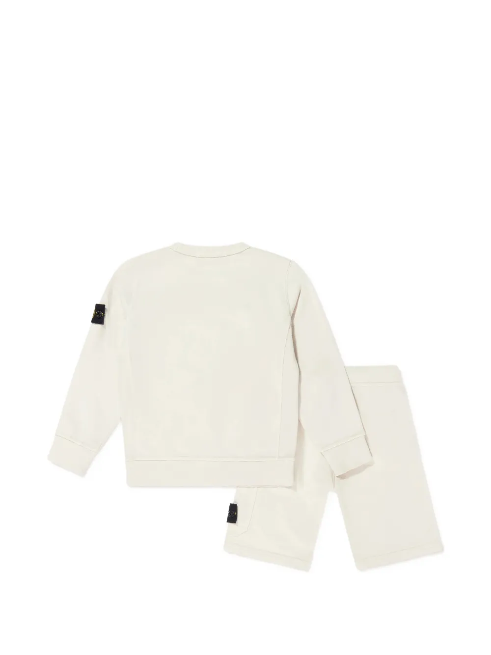  Stone Island Junior Logo Patch Shorts Set - Neutrals 