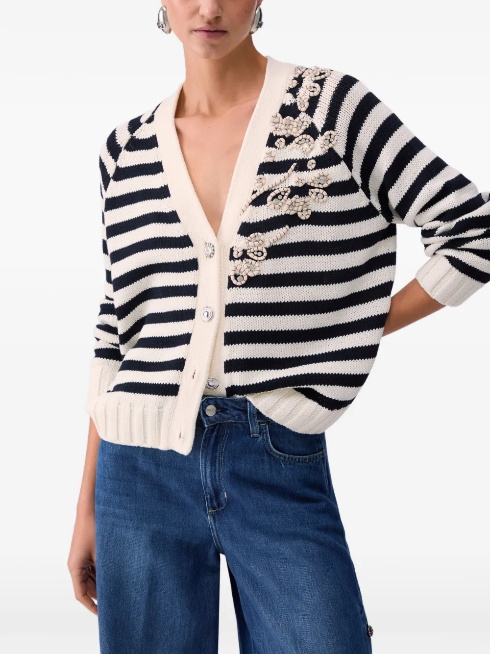  Liu Jo Striped Cardigan - Neutrals 