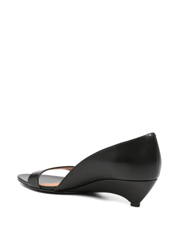 JIL SANDER ブラックレザーサンダル Jil Sander レザー サンダル | ブラック | FARFETCH JP