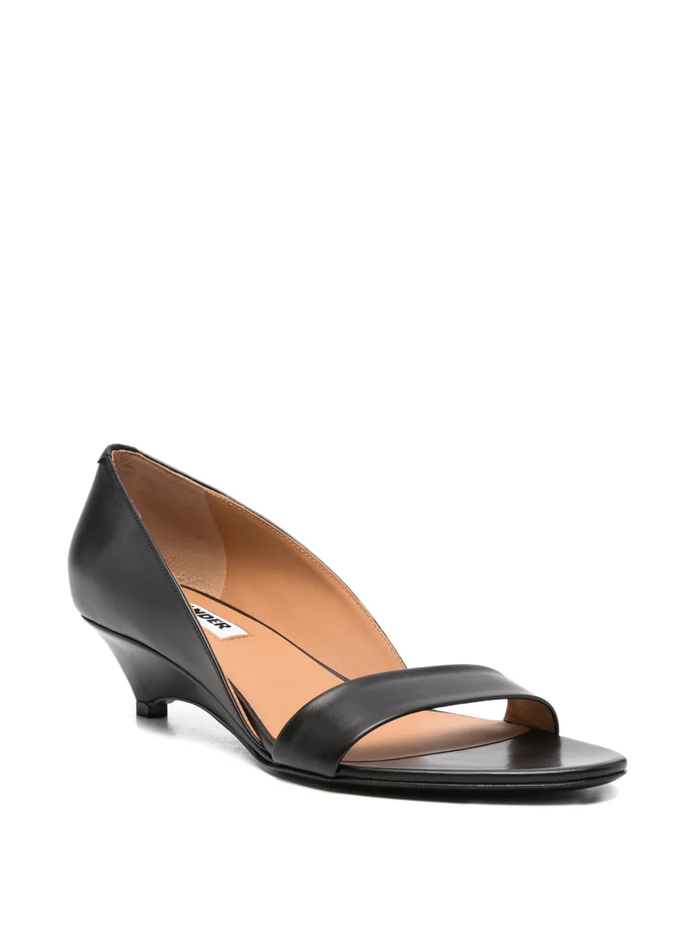 Jil Sander leather sandals Zwart