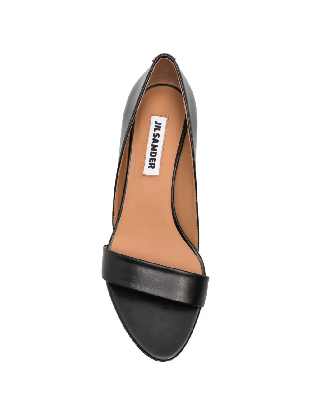 Jil Sander leather sandals Zwart