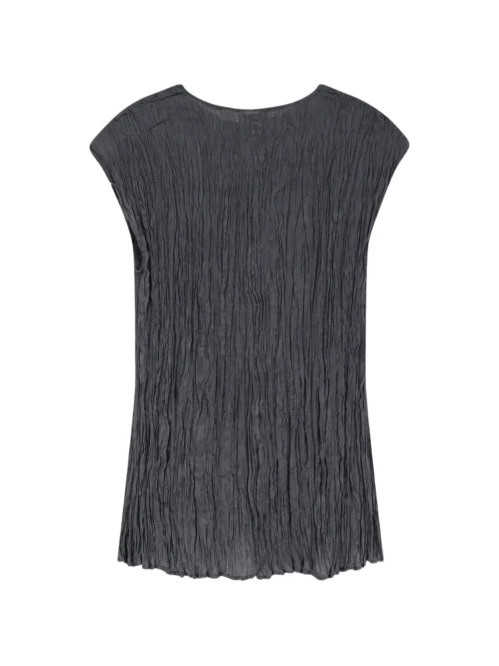 Round-Neck Textured Top