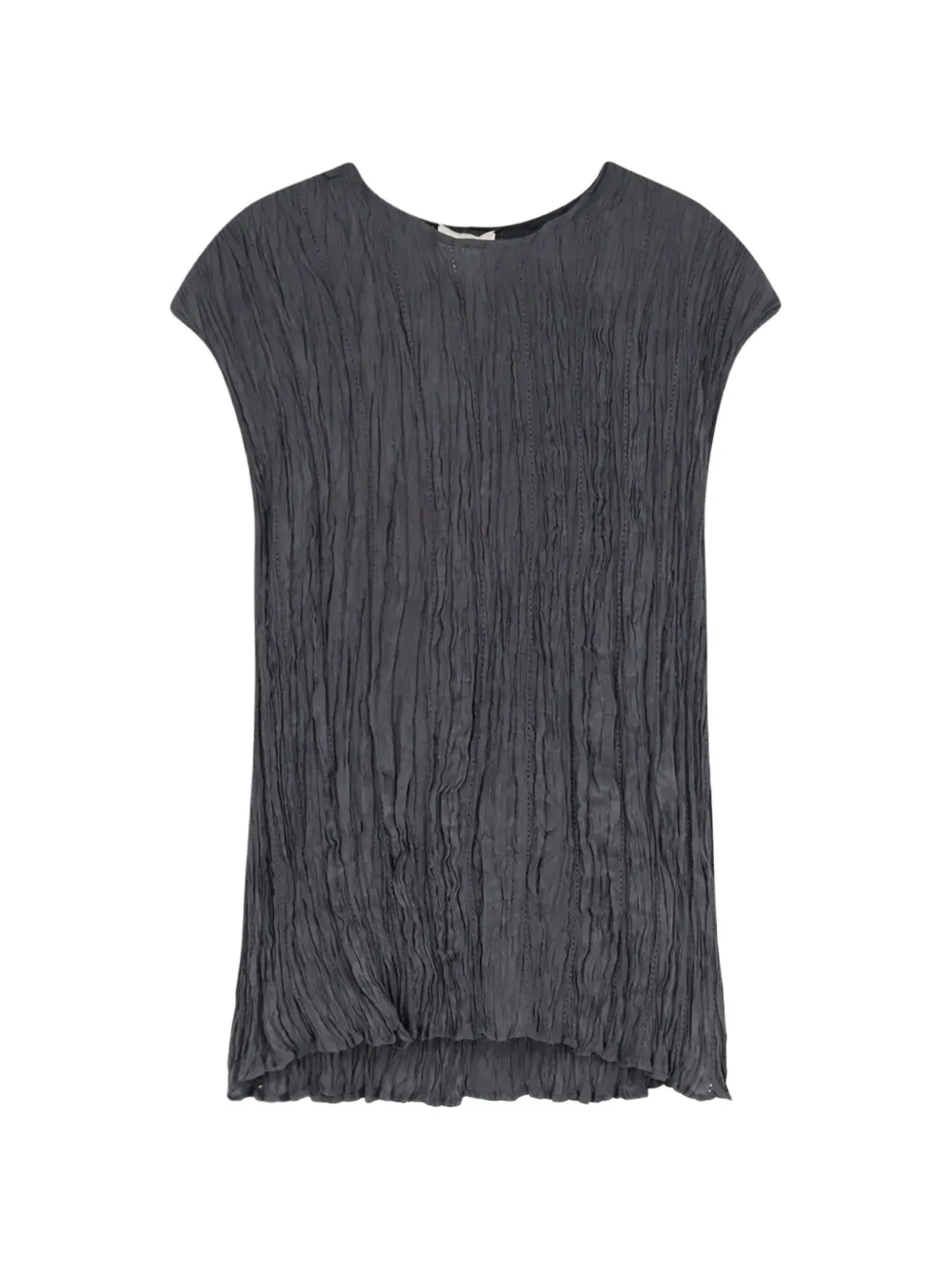 Alysi round-neck textured top - Grigio