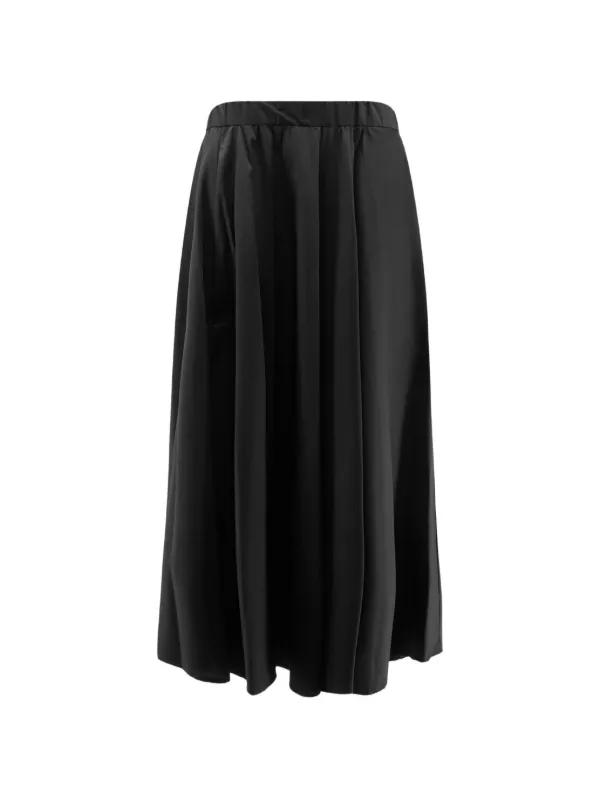 ASPESI Gathered Midi Skirt in Black