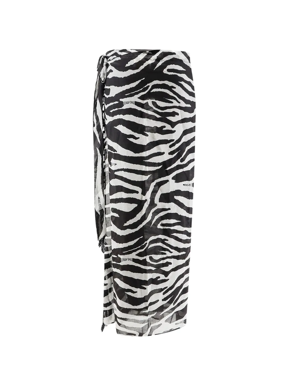 The Attico Pareo met zebraprint Zwart