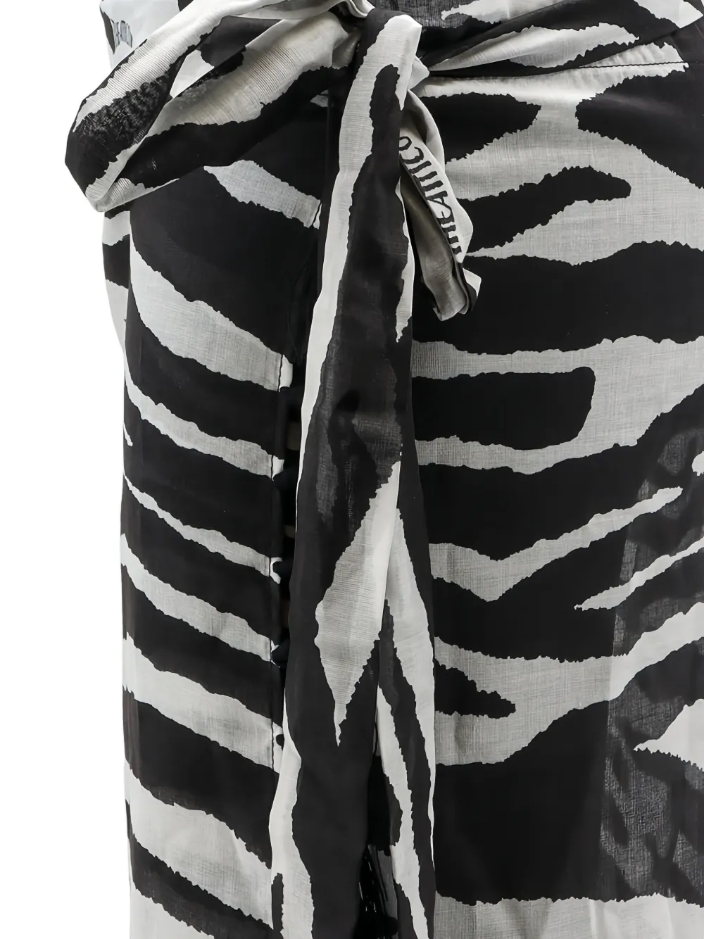The Attico Pareo met zebraprint Zwart