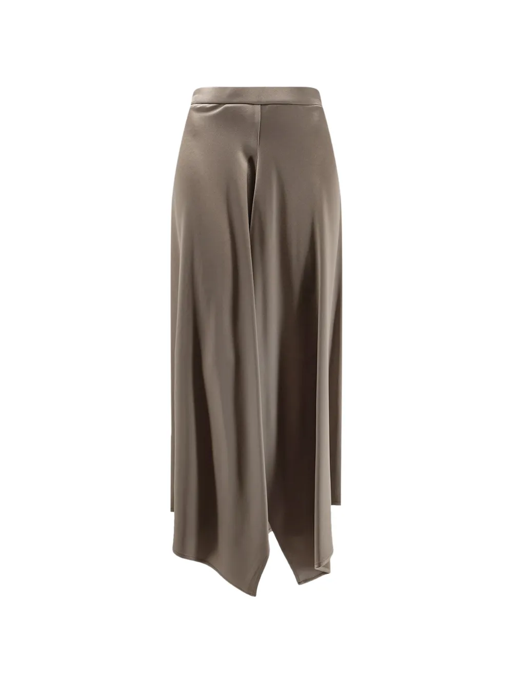Alysi asymmetrical-hem maxi skirt - Marrone