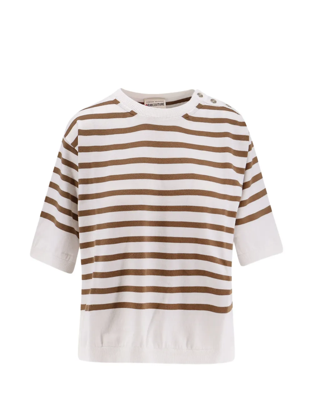 Semicouture Aurora striped sweater - Bianco