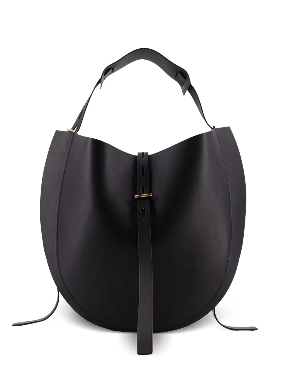 MINOBOSSI Lizzie adjustable-strap leather shoulder bag - Nero