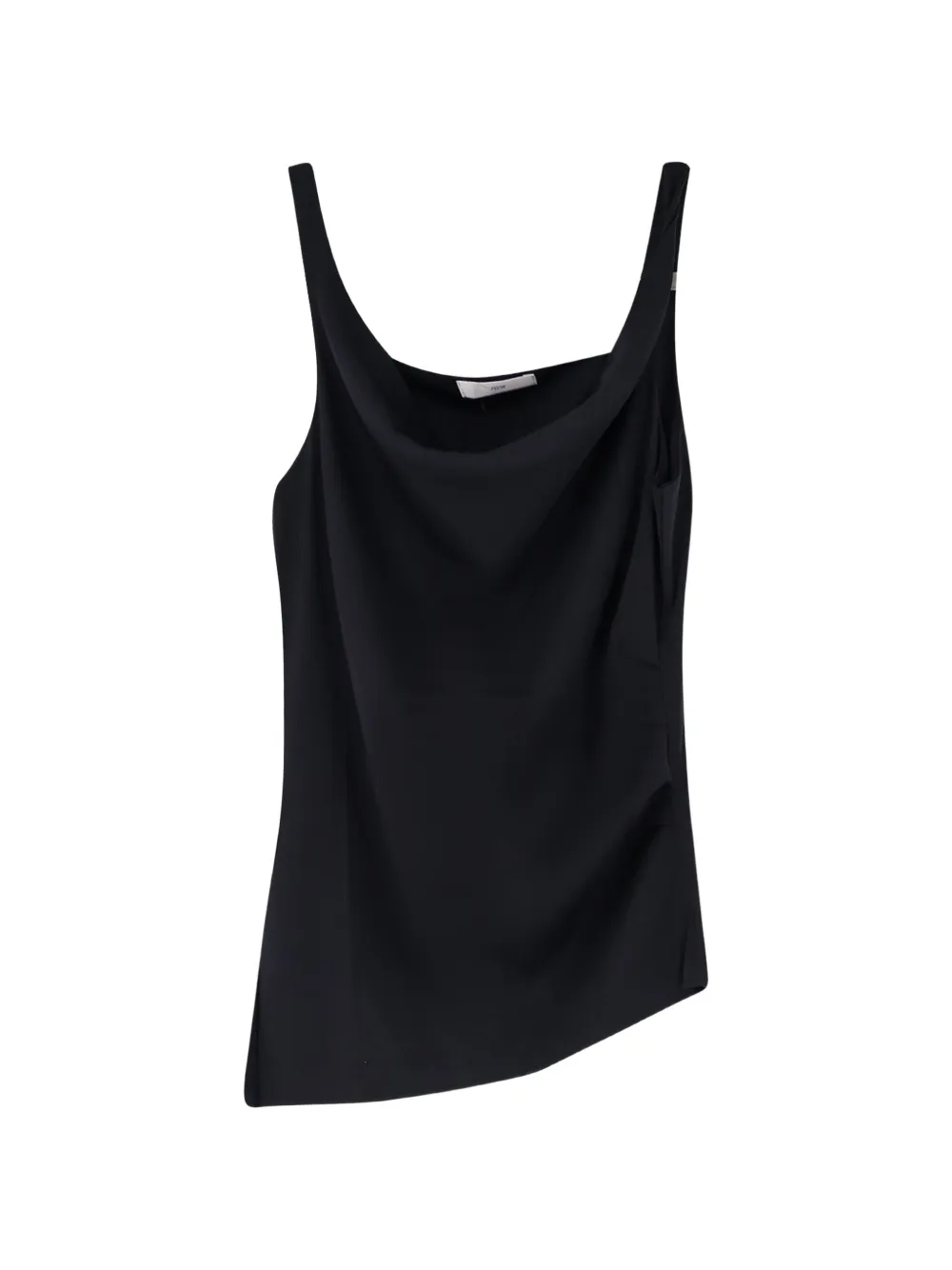 R2W draped-neckline sleeveless tank top - Schwarz