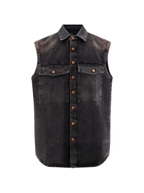 3x1 flap-pocket sleeveless shirt