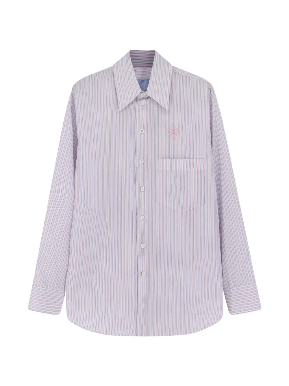 Seafarer logo-embroidered striped shirt - Bianco