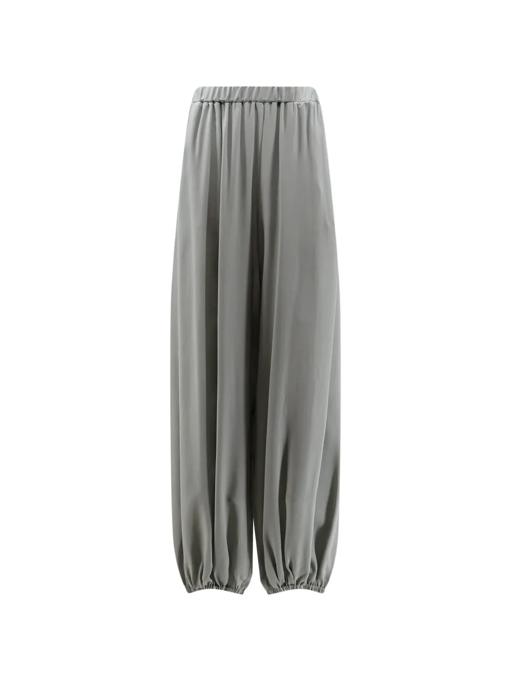 Alysi Baloon silk palazzo trousers - Grigio
