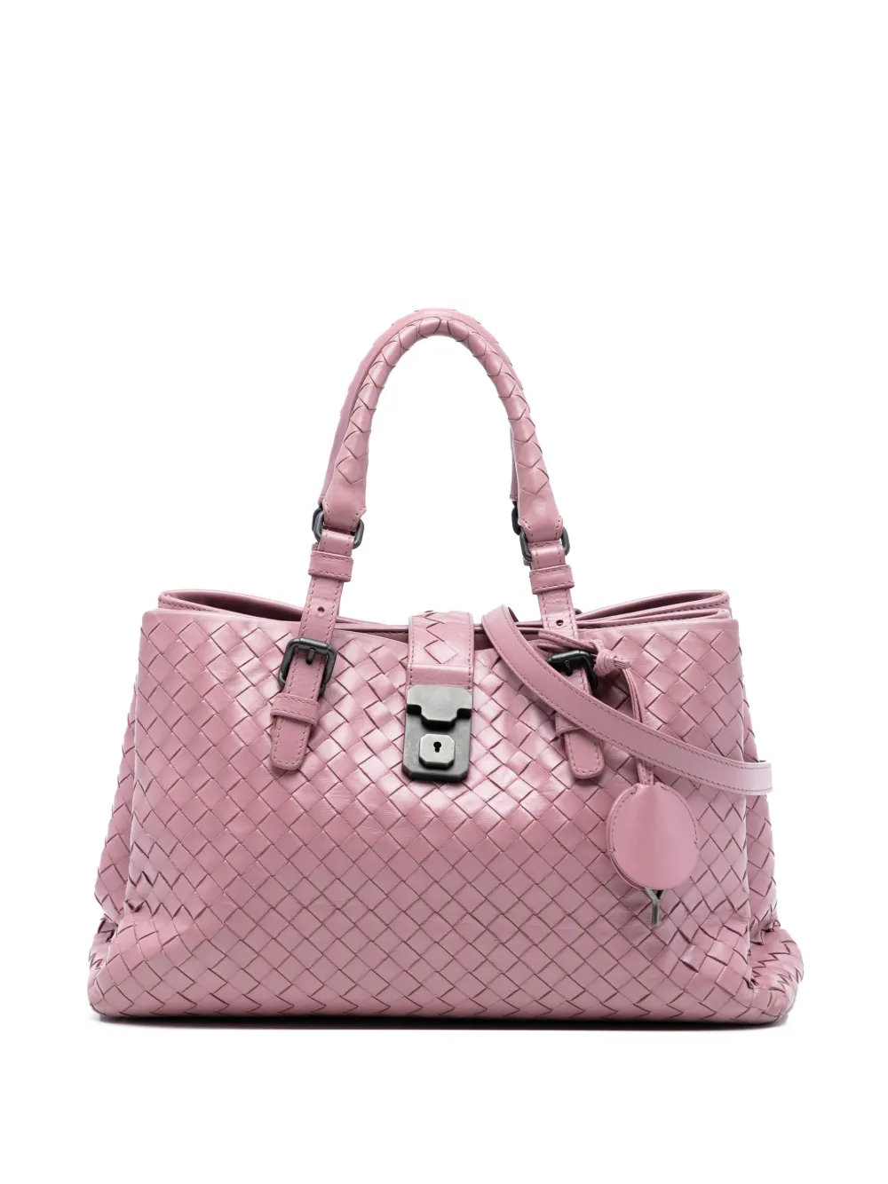Bottega Veneta Pre-Owned 2012-2026 Small Nappa Intrecciato Roma satchel - Rosa
