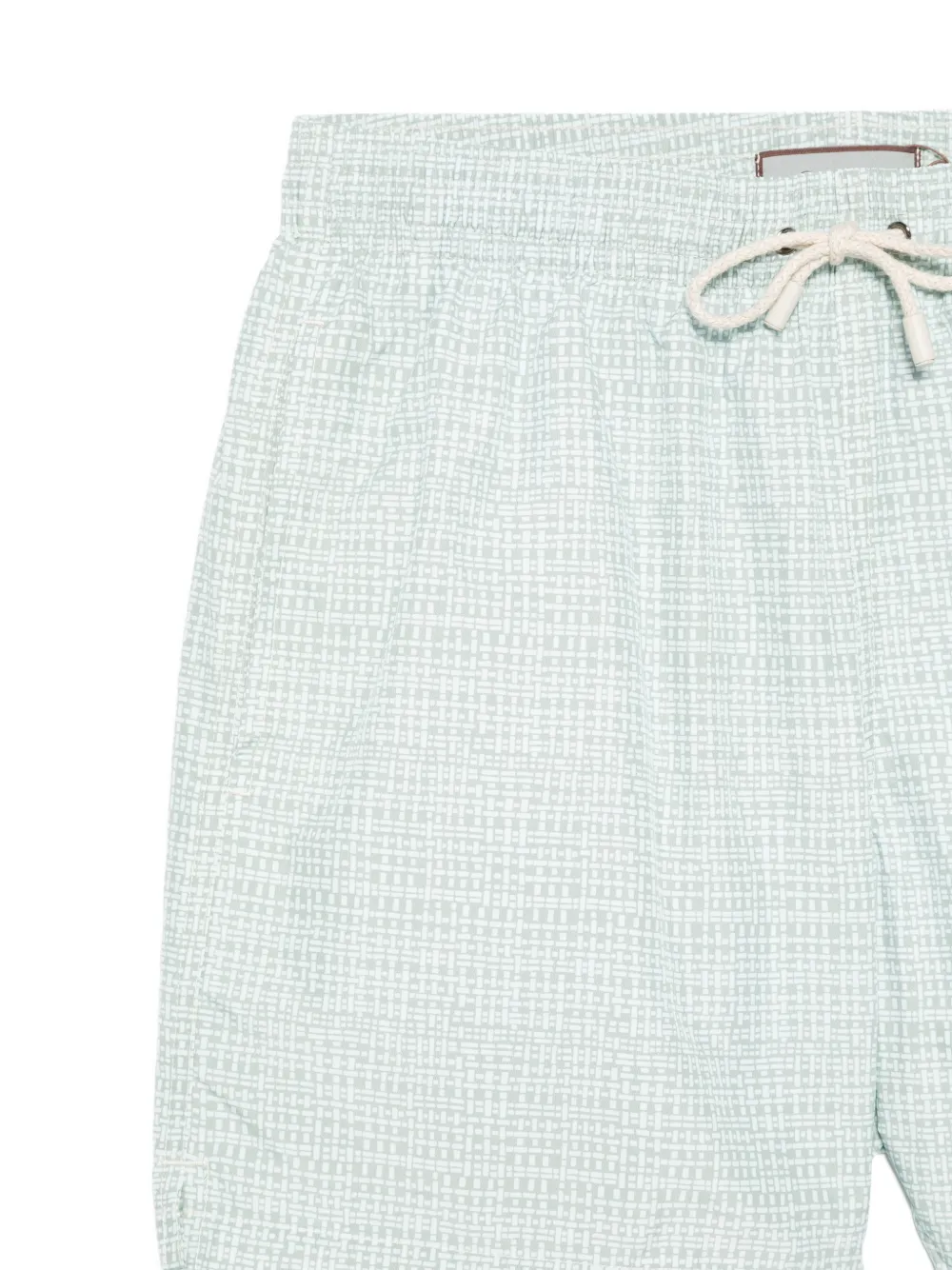  Canali Patterned Swim Shorts - Green 